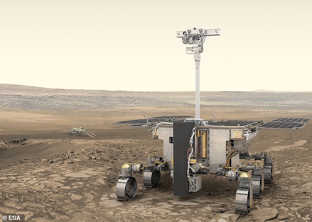 Il Rosalind Franklin Mars Rover (nella foto qui su Marte) stava per essere lanciato sul Pianeta Rosso a settembre 2022, ma il lancio di quest'anno è ora 
