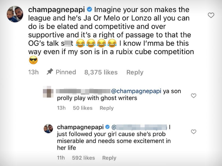 Commento di Drake IG