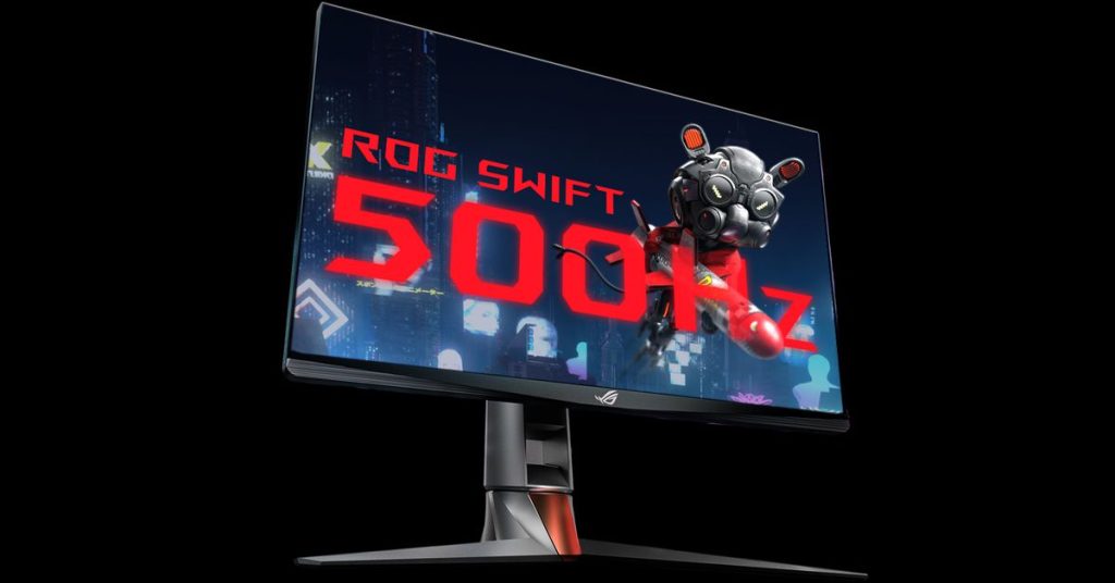 Asus annuncia il primo monitor gaming Nvidia G-Sync a 500 Hz al mondo