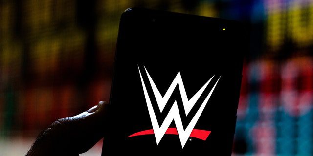 In questa infografica, il logo della World Wrestling Entertainment (WWE) viene visualizzato su uno smartphone.