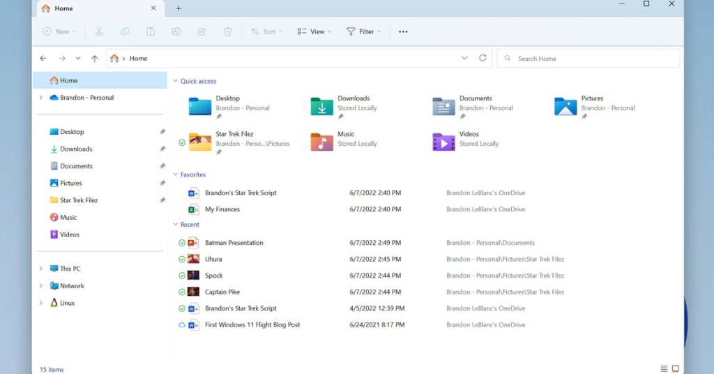 Le nuove schede di Esplora file in Windows 11 si stanno avvicinando al rilascio