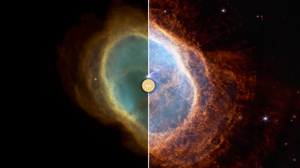 Confronta le immagini satellitari Hubble e Webb con questa app: NPR