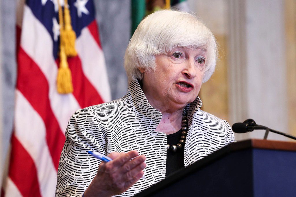 Il segretario al Tesoro Janet Yellen ha insistito sul fatto che gli Stati Uniti non erano in recessione.