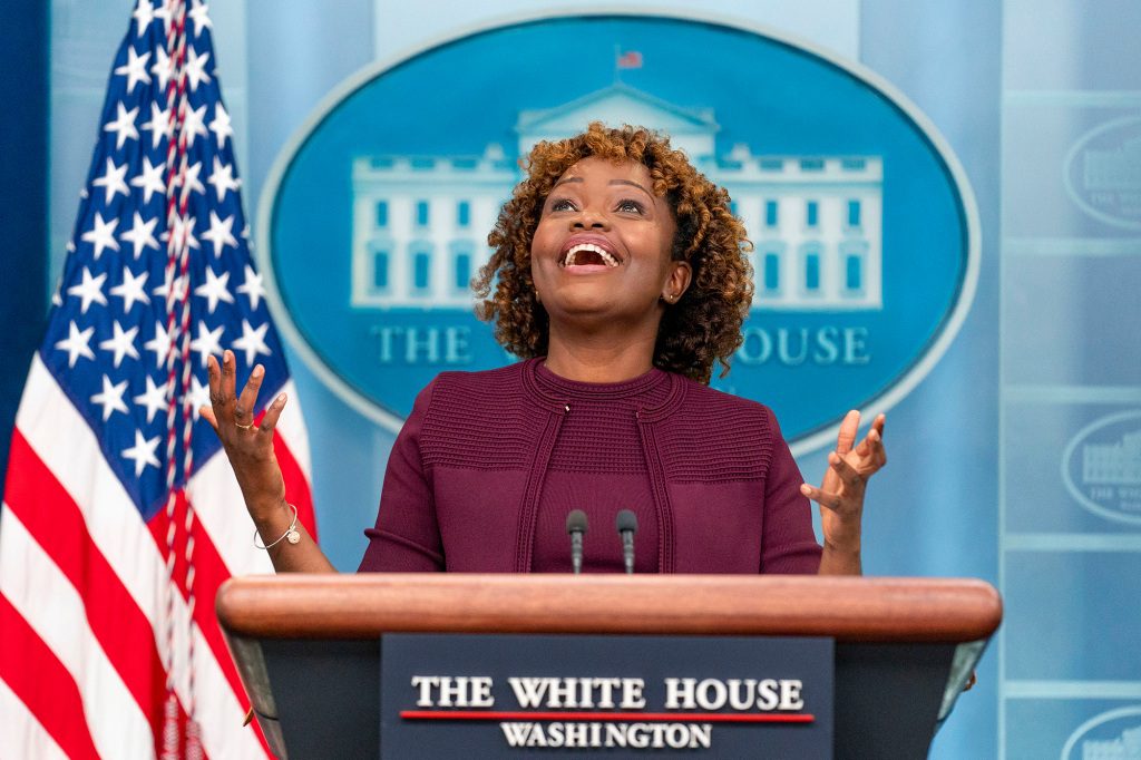 La segretaria stampa della Casa Bianca, Karen Jean-Pierre