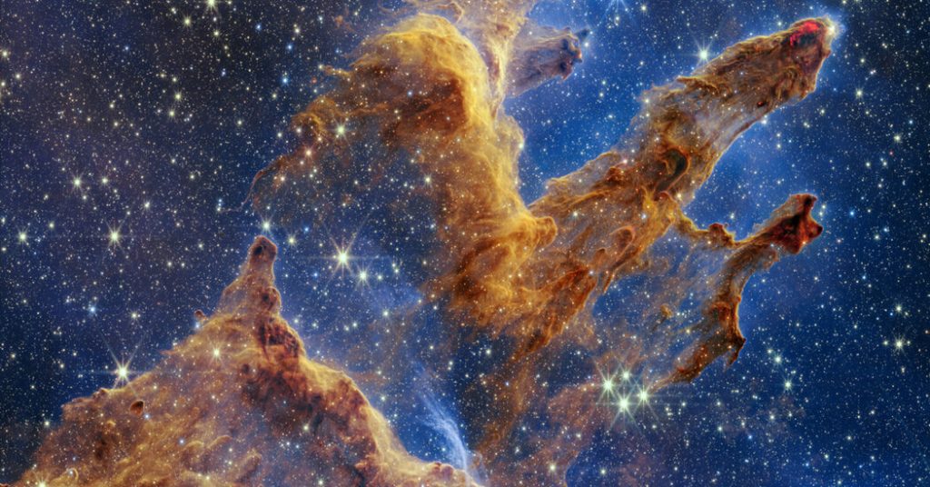 Il telescopio James Webb cattura la nuova immagine di "Pillars of Creation"