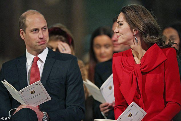 Il principe e la principessa del Galles sono stati fotografati durante l'evento dell'anno scorso all'Abbazia di Westminster, trasmesso anche la vigilia di Natale