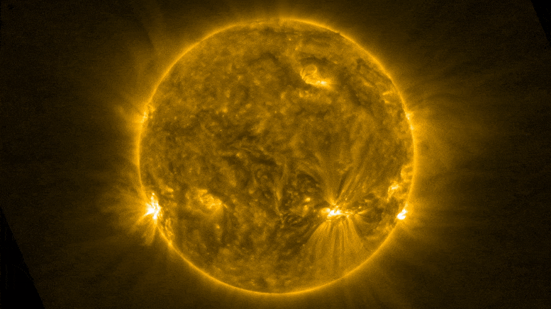 Guarda come un'anguilla solare scivola sulla superficie del sole - a 380.000 miglia all'ora